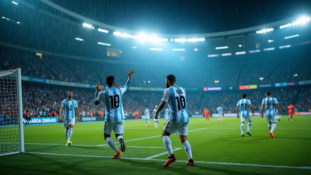 Lionel Messi en action lors du match Angola-Argentine