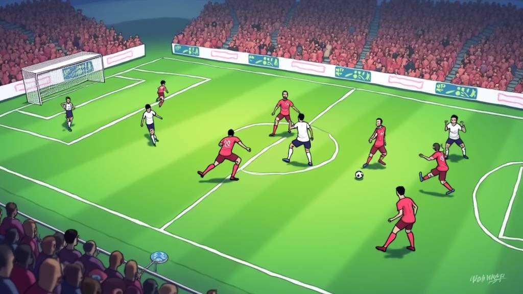 Schéma d'animation offensive d'une équipe en 4-4-2
