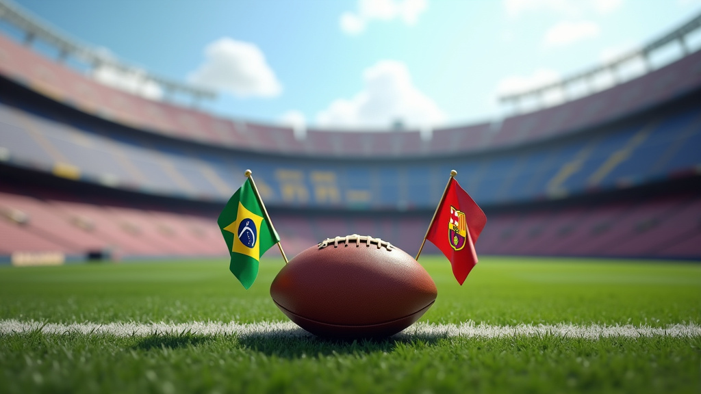 Affiche du match historique entre le Brésil et le FC Barcelone au Camp Nou en 1999