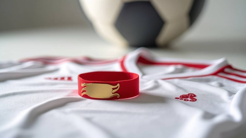 Capitaine de football avec le brassard lors d un match