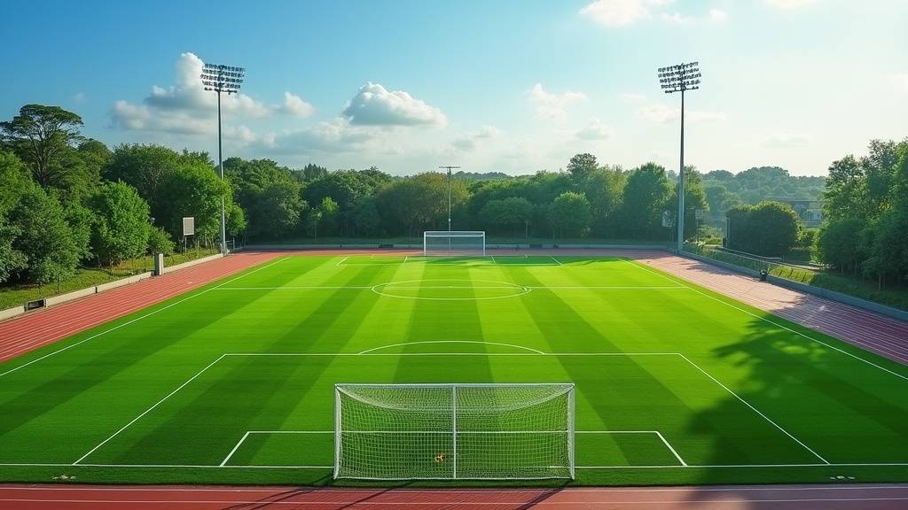 Construction d'un terrain de football moderne en 2026