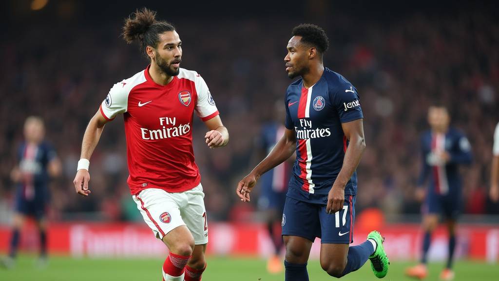 Ousmane Dembélé marquant le but décisif contre Arsenal