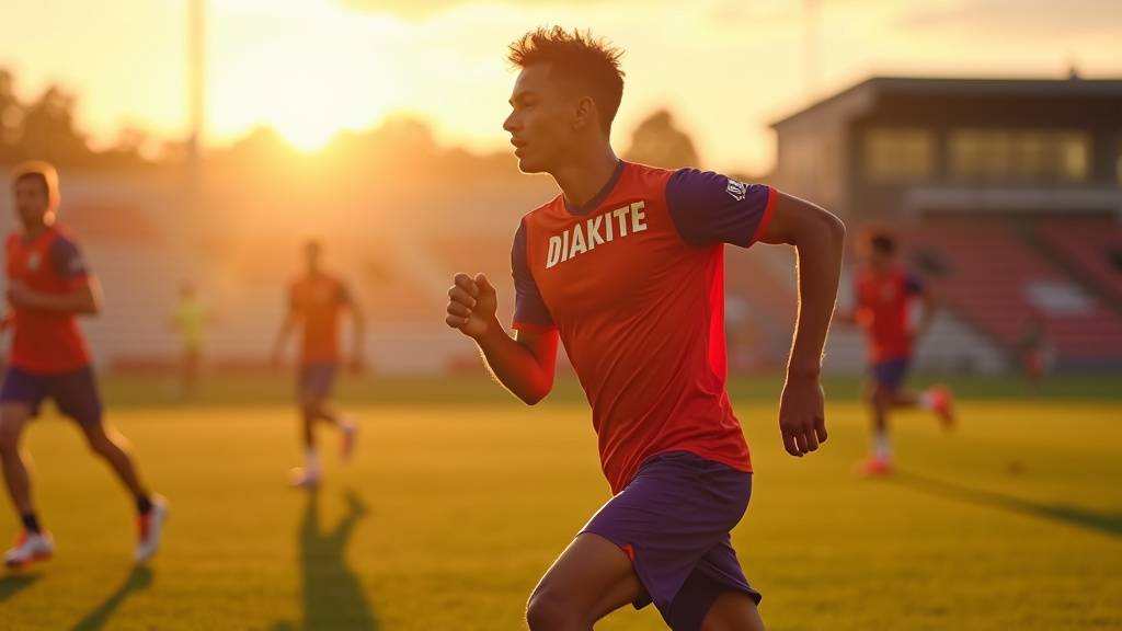 Bafodé Diakité sous le maillot du LOSC lors d'un match européen