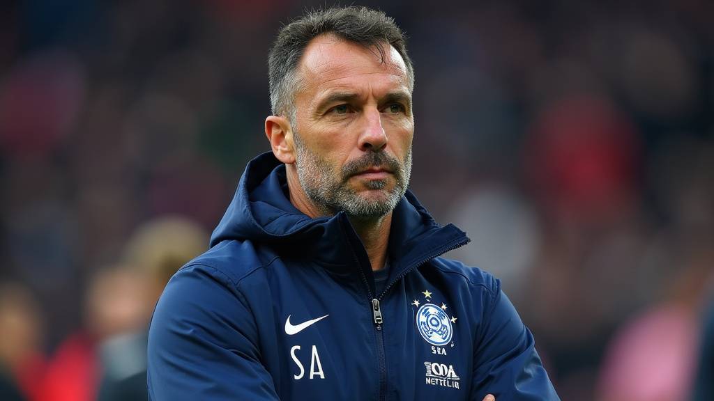 Didier Deschamps sur le banc de touche lors d'un match