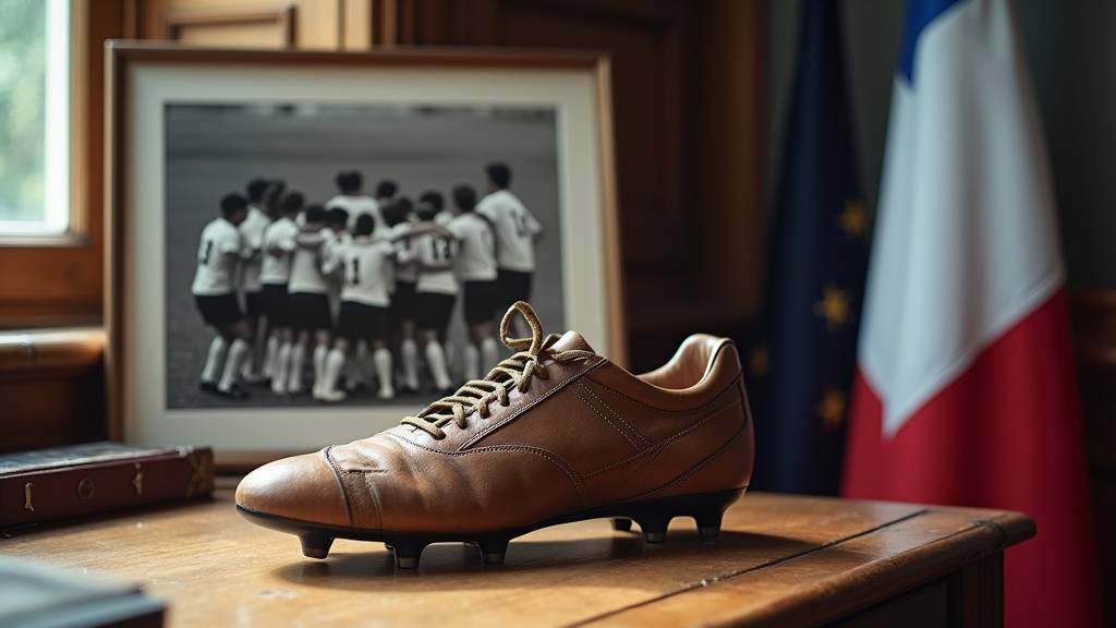 Selectionneur de l'équipe de France de football dirigeant un match depuis le banc de touche