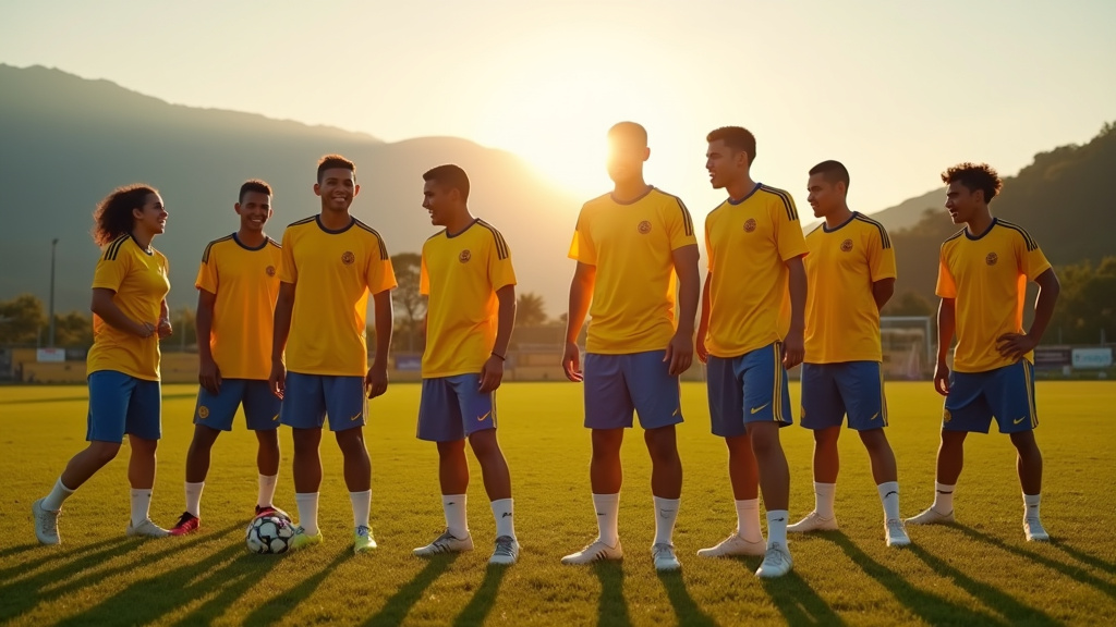 Équipe de Colombie U17 en action lors d'un match international