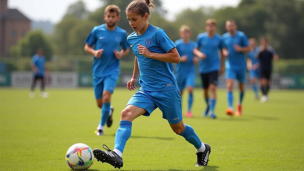 Équipe FSGT en tenue sur un terrain municipal