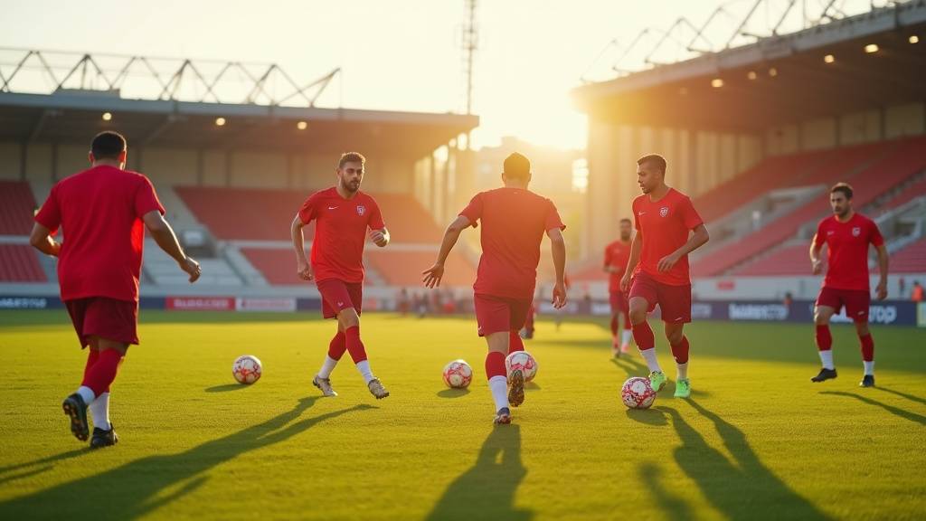 Les joueurs de l'ESTAC Troyes lors d'un match de Ligue 2 saison 2025-2026