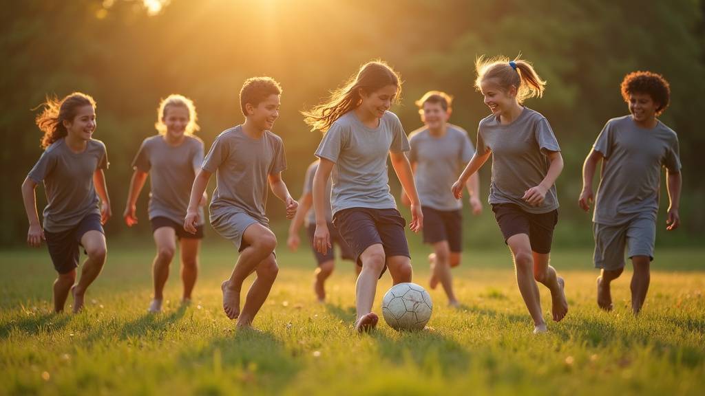 Match de football auto-arbitre FSGT avec joueurs en action