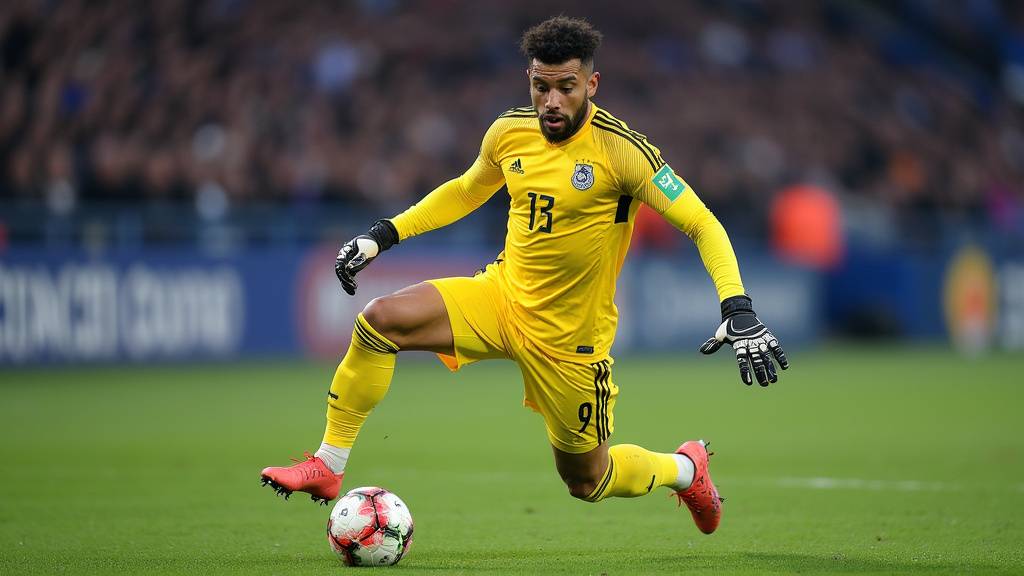 Gardien de but se préparant à arrêter un penalty