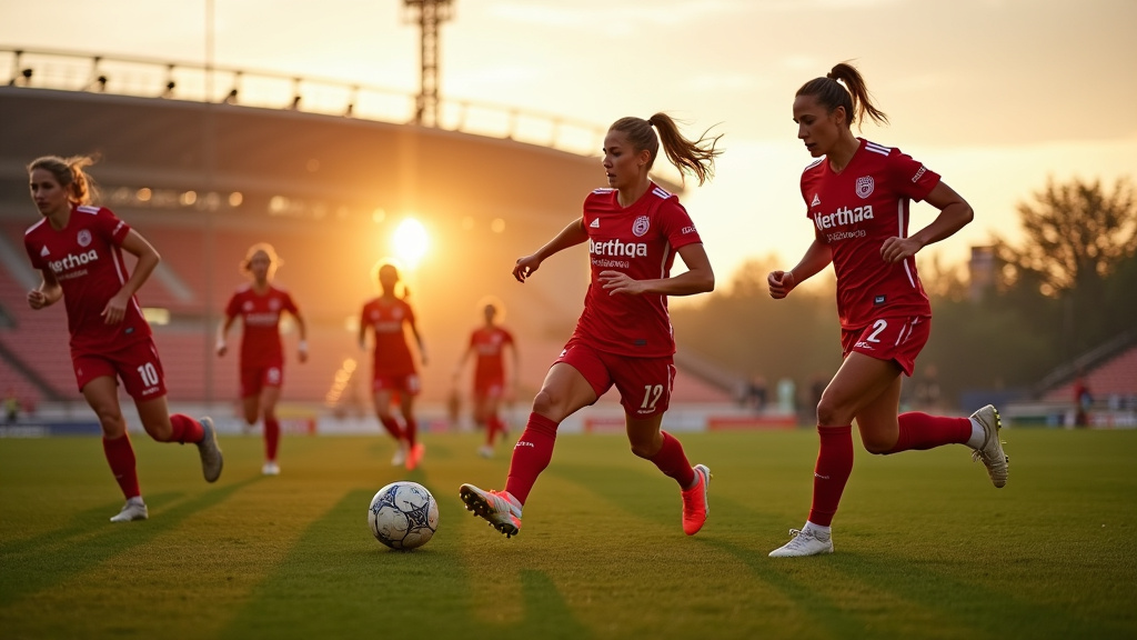 Équipe féminine du Hertha BSC en action sur le terrain