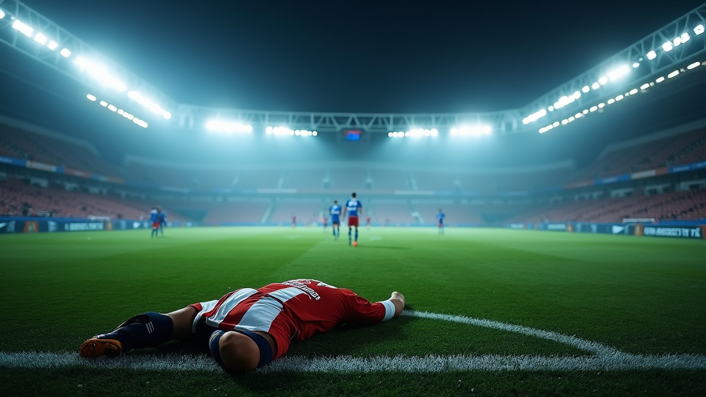 Corentin Tolisso célébrant son triplé lors du match