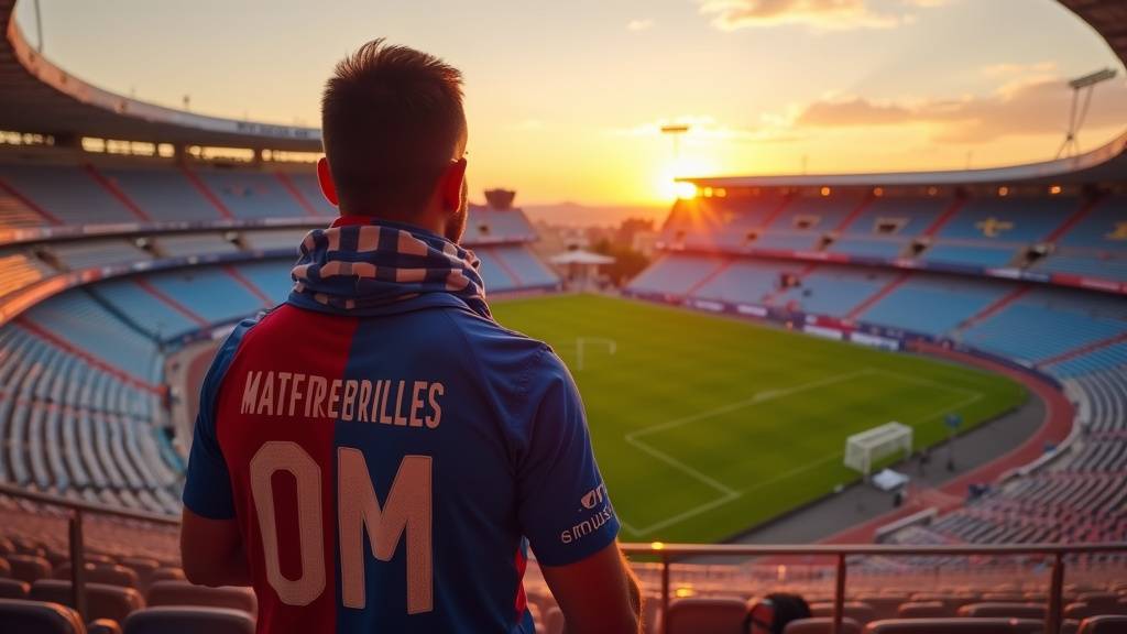 Orange Velodrome Olympique de Marseille avec supporters et tifos