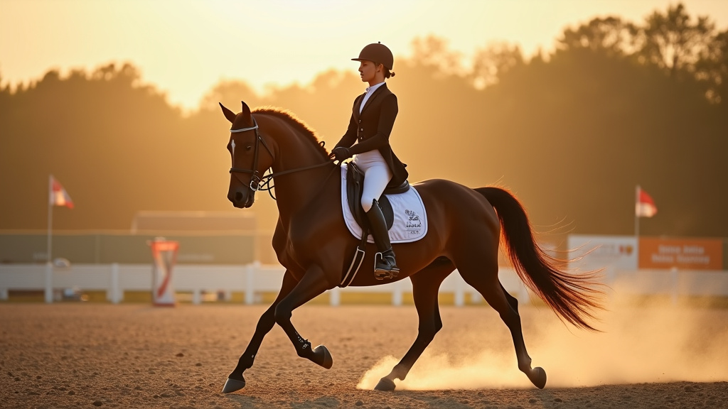 Performance artistique en para-dressage libre avec musique