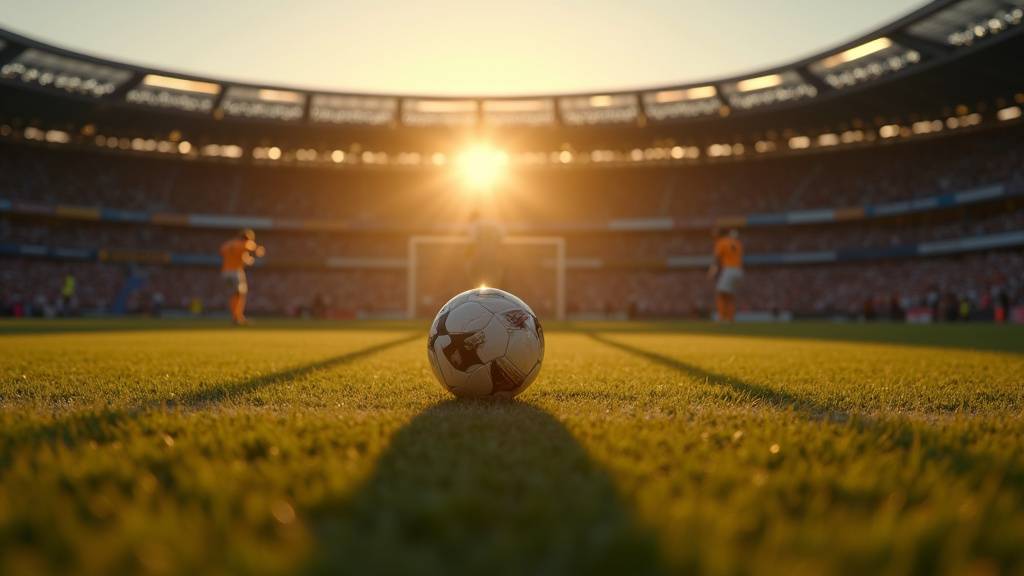 Joueur s appretant a tirer un penalty face au gardien de but