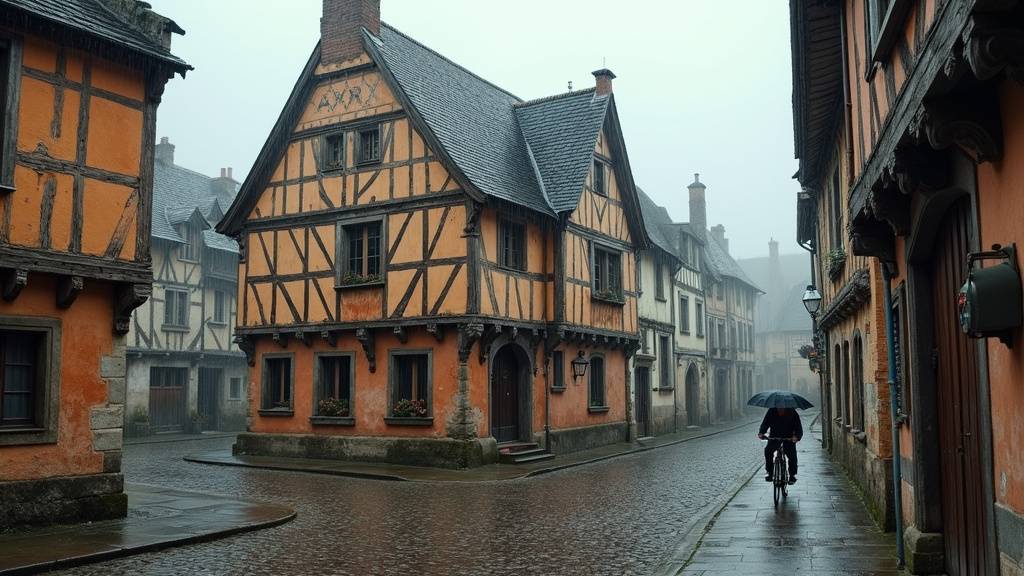 Centre historique de Rennes avec maisons a colombages et Parlement de Bretagne