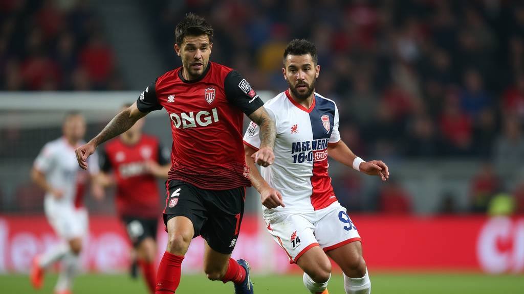 Le Kop Rouge, groupe de supporters de l'En Avant Guingamp, en pleine action