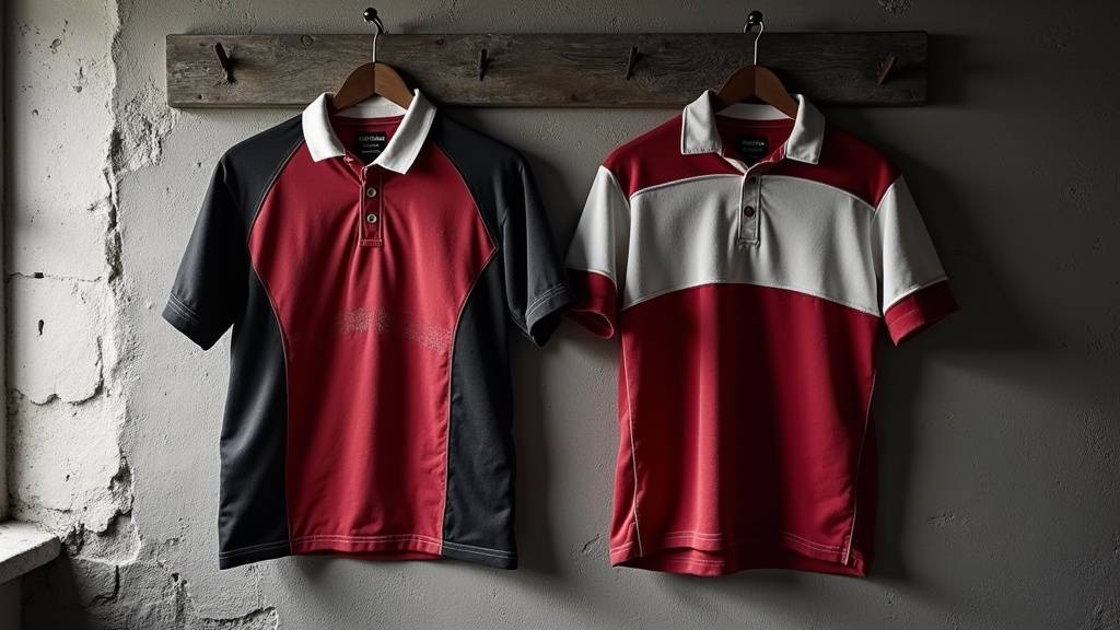 Maillots rouges et noirs du RC Toulon et du Stade Toulousain
